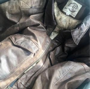 Vintage Global Identity Brown Leather Jacket Men's Small